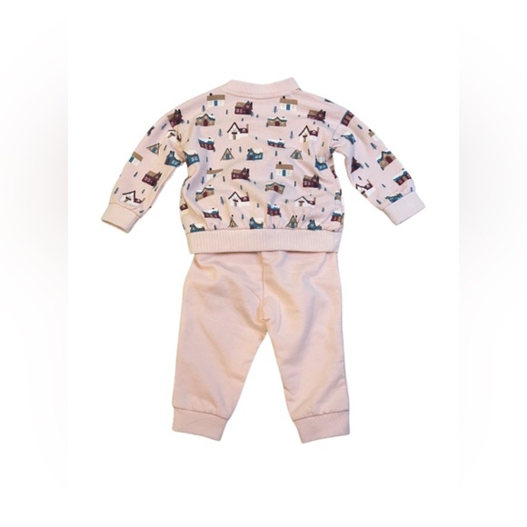 NWT Girl’s Tucker + Tate Holiday Christmas Pink Sweatshirt & Pants Set 9M - Picture 4 of 4